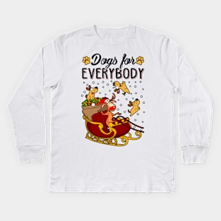 Dogs Ugly Christmas Sweater. Dogs For Everybody Matching Sweatshirts. Kids Long Sleeve T-Shirt